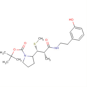 493010-97-2  1-Pyrrolidinecarboxylic acid,2-[(1R,2S)-3-[[2-(3-hydroxyphenyl)ethyl]amino]-2-methyl-1-(methylthio)-3-oxopropyl]-, 1,1-dimethylethyl ester, (2S)-