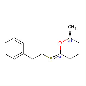 493021-22-0  2H-Pyran, tetrahydro-2-methyl-6-[(2-phenylethyl)thio]-, (2R,6S)-rel-