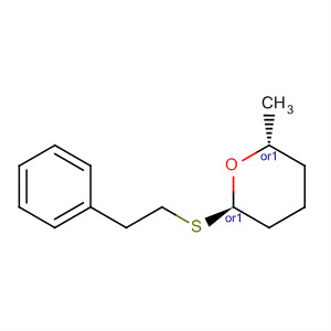 493021-25-3  2H-Pyran, tetrahydro-2-methyl-6-[(2-phenylethyl)thio]-, (2R,6R)-rel-