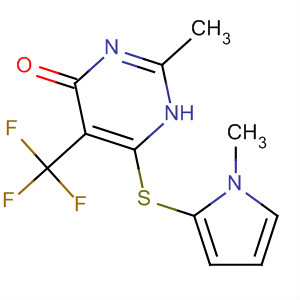 493030-72-1  4(1H)-Pyrimidinone,2-methyl-6-[(1-methyl-1H-pyrrol-2-yl)thio]-5-(trifluoromethyl)-