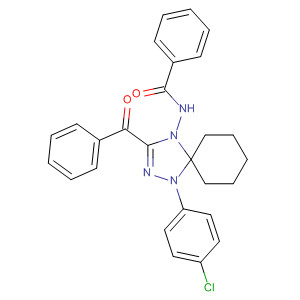 493033-29-7  Benzamide,N-[3-benzoyl-1-(4-chlorophenyl)-1,2,4-triazaspiro[4.5]dec-2-en-4-yl]-