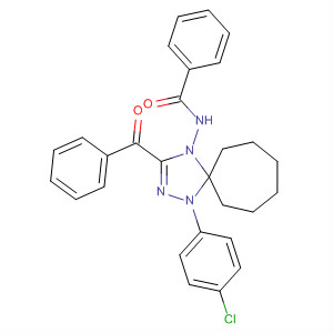 493033-30-0  Benzamide,N-[3-benzoyl-1-(4-chlorophenyl)-1,2,4-triazaspiro[4.6]undec-2-en-4-yl]-