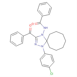 493033-31-1  Benzamide,N-[3-benzoyl-1-(4-chlorophenyl)-1,2,4-triazaspiro[4.7]dodec-2-en-4-yl]-