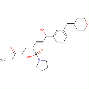 493035-59-9  1-Pyrrolidineheptanoic acid,2-[(1E)-3-hydroxy-3-[3-[(tetrahydro-4H-pyran-4-ylidene)methyl]phenyl]-1-propenyl]-5-oxo-, (2R)-