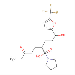 493035-65-7  1-Pyrrolidineheptanoic acid,2-[(1E)-3-hydroxy-3-[5-(trifluoromethyl)-2-furanyl]-1-propenyl]-5-oxo-,(2R)-