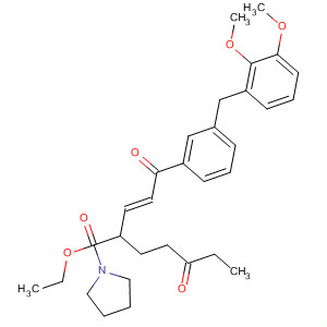 493035-68-0  1-Pyrrolidineheptanoic acid,2-[(1E)-3-[3-(dimethoxyphenylmethyl)phenyl]-3-oxo-1-propenyl]-5-oxo-,ethyl ester, (2R)-