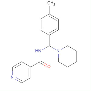 493036-38-7  4-Pyridinecarboxamide, N-[(4-methylphenyl)-1-piperidinylmethyl]-