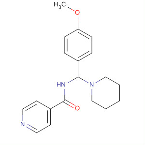 493036-39-8  4-Pyridinecarboxamide, N-[(4-methoxyphenyl)-1-piperidinylmethyl]-