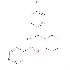 493036-40-1  4-Pyridinecarboxamide, N-[(4-chlorophenyl)-1-piperidinylmethyl]-