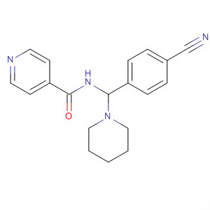 493036-41-2  4-Pyridinecarboxamide, N-[(4-cyanophenyl)-1-piperidinylmethyl]-