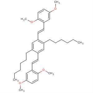 493037-03-9  Benzene, 1,4-bis[(1E)-2-(2,5-dimethoxyphenyl)ethenyl]-2,5-dihexyl-