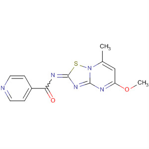 493039-61-5  4-Pyridinecarboxamide,N-(5-methoxy-7-methyl-2H-[1,2,4]thiadiazolo[2,3-a]pyrimidin-2-ylidene)-