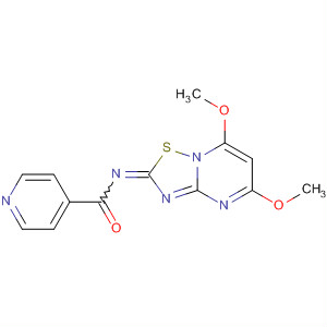 493039-63-7  4-Pyridinecarboxamide,N-(5,7-dimethoxy-2H-[1,2,4]thiadiazolo[2,3-a]pyrimidin-2-ylidene)-