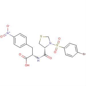 493041-06-8  L-Phenylalanine,N-[[(4R)-3-[(4-bromophenyl)sulfonyl]-4-thiazolidinyl]carbonyl]-4-nitro-