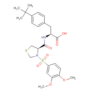 493042-85-6  L-Phenylalanine,N-[[(4R)-3-[(3,4-dimethoxyphenyl)sulfonyl]-4-thiazolidinyl]carbonyl]-4-(1,1-dimethylethyl)-