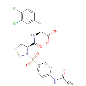 493043-17-7  L-Phenylalanine,N-[[(4R)-3-[[4-(acetylamino)phenyl]sulfonyl]-4-thiazolidinyl]carbonyl]-3,4-dichloro-
