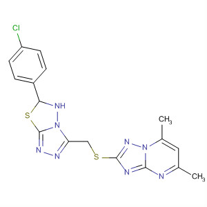 494199-97-2  [1,2,4]Triazolo[1,5-a]pyrimidine,2-[[[6-(4-chlorophenyl)-5,6-dihydro-1,2,4-triazolo[3,4-b][1,3,4]thiadiazol-3-yl]methyl]thio]-5,7-dimethyl-