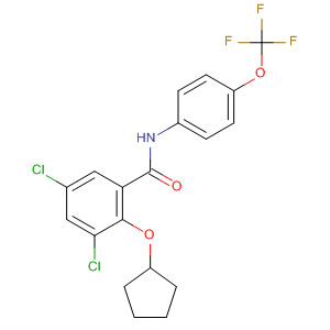 494207-67-9  Benzamide,3,5-dichloro-2-(cyclopentyloxy)-N-[4-(trifluoromethoxy)phenyl]-