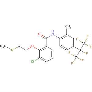 494207-84-0  Benzamide,3-chloro-N-[2-methyl-4-[1,2,2,2-tetrafluoro-1-(trifluoromethyl)ethyl]phenyl]-2-[2-(methylthio)ethoxy]-