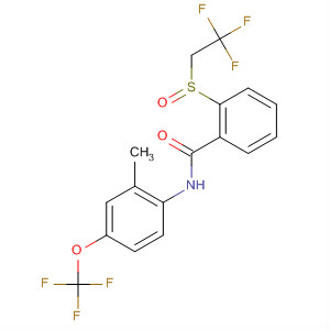 494208-56-9  Benzamide,N-[2-methyl-4-(trifluoromethoxy)phenyl]-2-[(2,2,2-trifluoroethyl)sulfinyl]-