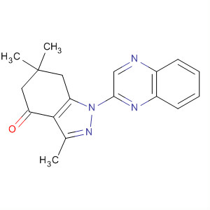 494209-44-8  4H-Indazol-4-one, 1,5,6,7-tetrahydro-3,6,6-trimethyl-1-(2-quinoxalinyl)-