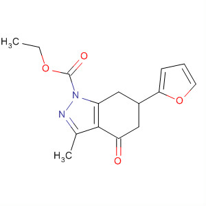 494209-54-0  1H-Indazole-1-carboxylic acid,6-(2-furanyl)-4,5,6,7-tetrahydro-3-methyl-4-oxo-, ethyl ester