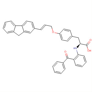 494220-36-9  L-Tyrosine, N-(2-benzoylphenyl)-O-[(2E)-3-(9H-fluoren-2-yl)-2-propenyl]-