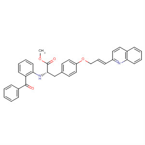 494220-39-2  L-Tyrosine, N-(2-benzoylphenyl)-O-[(2E)-3-(2-quinolinyl)-2-propenyl]-,methyl ester