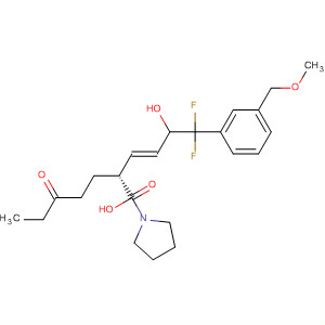 494221-96-4  1-Pyrrolidineheptanoic acid,2-[(1E)-4,4-difluoro-3-hydroxy-4-[3-(methoxymethyl)phenyl]-1-butenyl]-5-oxo-, (2R)-