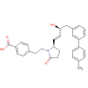 494224-03-2  Benzoic acid,4-[2-[(2R)-2-[(1E,3S)-3-hydroxy-4-(4'-methyl[1,1'-biphenyl]-3-yl)-1-butenyl]-5-oxo-1-pyrrolidinyl]ethyl]-
