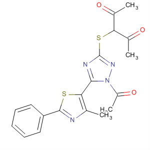 494226-45-8  1,2,4-Triazole,N-acetyl-3-[(1-acetyl-2-oxopropyl)thio]-5-(4-methyl-2-phenyl-5-thiazolyl)-