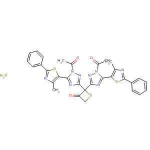 494226-46-9  1,2,4-Triazole,3,3'-[(2-oxo-1,3-propanediyl)bis(thio)]bis[N-acetyl-5-(4-methyl-2-phenyl-5-thiazolyl)-