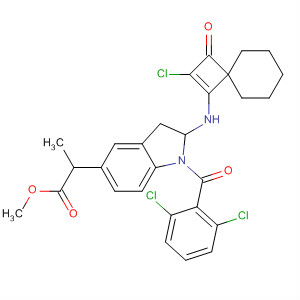 494227-68-8  1H-Indole-5-propanoic acid,a-[(2-chloro-3-oxospiro[3.5]non-1-en-1-yl)amino]-1-(2,6-dichlorobenzoyl)-2,3-dihydro-, methyl ester