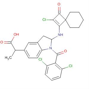 494227-72-4  1H-Indole-5-propanoic acid,a-[(2-chloro-3-oxospiro[3.5]non-1-en-1-yl)amino]-1-(2,6-dichlorobenzoyl)-2,3-dihydro-