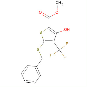 494745-12-9  2-Thiophenecarboxylic acid,3-hydroxy-5-[(phenylmethyl)thio]-4-(trifluoromethyl)-, methyl ester