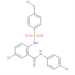494751-88-1  Benzamide,5-chloro-2-[[[4-(chloromethyl)phenyl]sulfonyl]amino]-N-(4-chlorophenyl)-