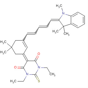 494762-32-2  4,6(1H,5H)-Pyrimidinedione,5-[3-[5-(1,3-dihydro-1,3,3-trimethyl-2H-indol-2-ylidene)-1,3-pentadienyl]-5,5-dimethyl-2-cyclohexen-1-ylidene]-1,3-diethyldihydro-2-thioxo-