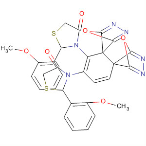 494770-28-4  4-Thiazolidinone,3,3'-[1,2-phenylenebis(1,3,4-oxadiazole-5,2-diyl)]bis[2-(methoxyphenyl)-