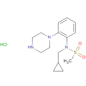 494783-52-7  Methanesulfonamide,N-(cyclopropylmethyl)-N-[2-(1-piperazinyl)phenyl]-, monohydrochloride