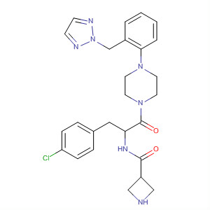 494783-65-2  3-Azetidinecarboxamide,N-[1-[(4-chlorophenyl)methyl]-2-oxo-2-[4-[2-(2H-1,2,3-triazol-2-ylmethyl)phenyl]-1-piperazinyl]ethyl]-