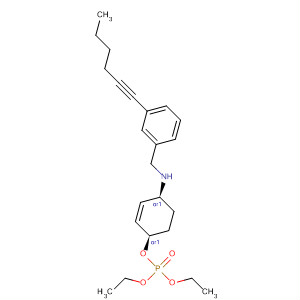 494802-56-1  Phosphoric acid, diethyl(1R,4S)-4-[3-hexynyl(phenylmethyl)amino]-2-cyclohexen-1-yl ester, rel-