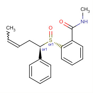 494803-02-0  Benzamide, N-methyl-2-[(S)-[(1R)-1-phenyl-3-pentenyl]sulfinyl]-, rel-