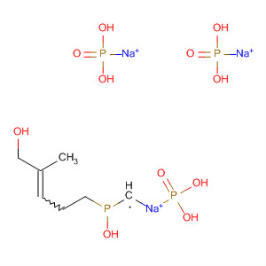 494824-77-0  Phosphonic acid,[[hydroxy(5-hydroxy-4-methyl-3-pentenyl)phosphinyl]methyl]-, trisodiumsalt