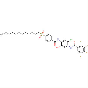 494835-38-0  Benzamide,N-[2-chloro-4-[[4-(dodecylsulfonyl)benzoyl]amino]-5-hydroxyphenyl]-2,3,4,5-tetrafluoro-