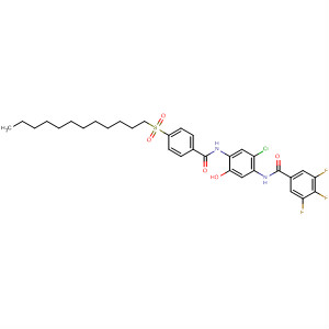 494835-45-9  Benzamide,N-[2-chloro-4-[[4-(dodecylsulfonyl)benzoyl]amino]-5-hydroxyphenyl]-3,4,5-trifluoro-