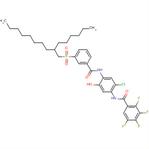 494835-53-9  Benzamide,N-[2-chloro-4-[[3-[(2-hexyldecyl)sulfonyl]benzoyl]amino]-5-hydroxyphenyl]-2,3,4,5-tetrafluoro-