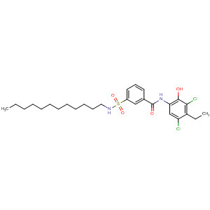 494853-21-3  Benzamide,N-(3,5-dichloro-4-ethyl-2-hydroxyphenyl)-3-[(dodecylamino)sulfonyl]-