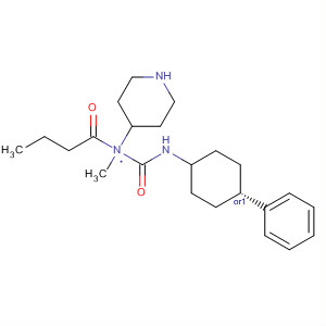 494860-98-9  4-Piperidinamine,N-methyl-1-(1-oxobutyl)-N-[[(cis-4-phenylcyclohexyl)amino]carbonyl]-