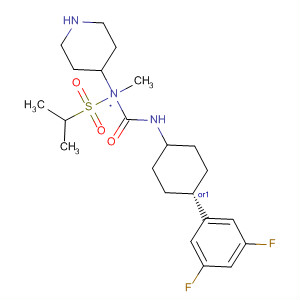 494861-25-5  4-Piperidinamine,N-[[[trans-4-(3,5-difluorophenyl)cyclohexyl]amino]carbonyl]-N-methyl-1-[(1-methylethyl)sulfonyl]-