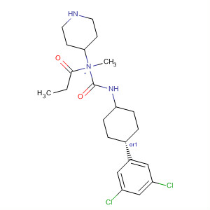 494861-28-8  4-Piperidinamine,N-[[[trans-4-(3,5-dichlorophenyl)cyclohexyl]amino]carbonyl]-N-methyl-1-(1-oxopropyl)-